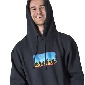 NWT Grateful Dead Moondance Hoodie Mens M Navy Blue Bears Terrapin Deadhead Cozy